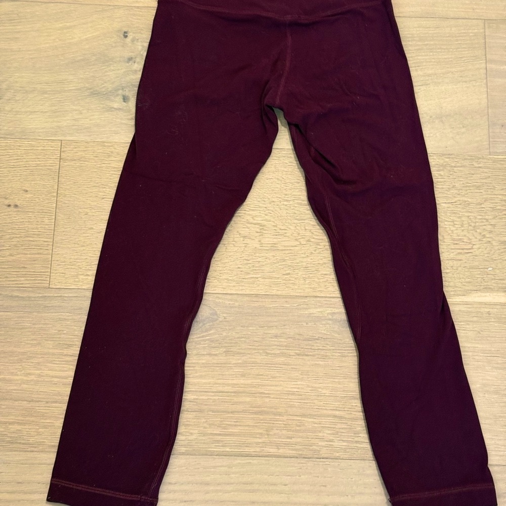 Lululemon Athletica maroon burgundy colored Leggings Tights 2